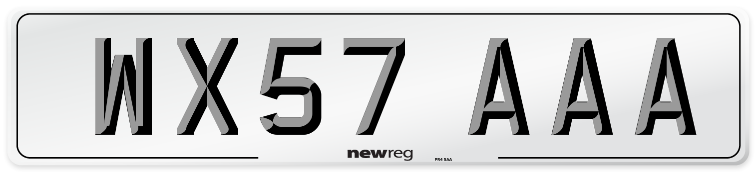 WX57 AAA Number Plate from New Reg
